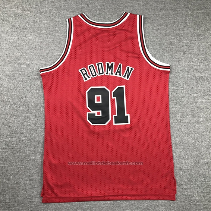 Maillot Enfant Chicago Bulls Dennis Rodman #91 Mitchell & Ness 1997-98 Rouge
